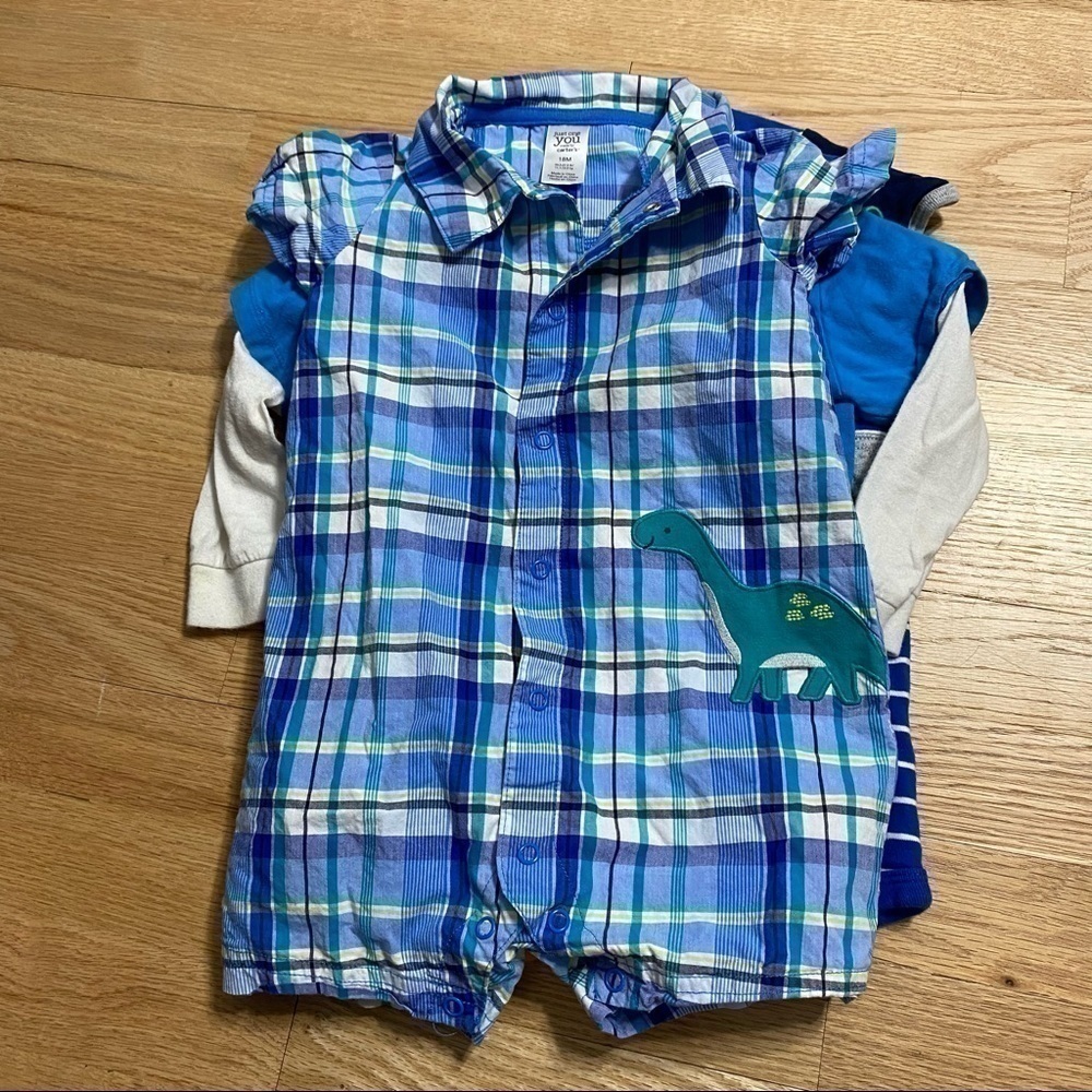 18 mos Boy Clothing Bundle Romper Long Sleeve Shirt Short Sleeve Onesie Nike - Picture 2 of 7